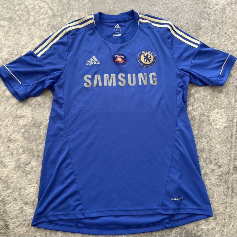 Chelsea FC 2012 Home Jersey #2 Adidas Blue Shirt Size L Football Soccer London